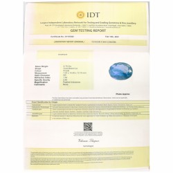 IDT-gecertificeerde natuurlijke amethist 6.78 ct.