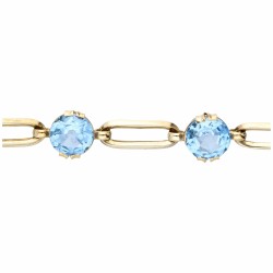 Geelgouden vintage armband bezet met ca. 35.95 ct. synthetische spinel - 14 kt.