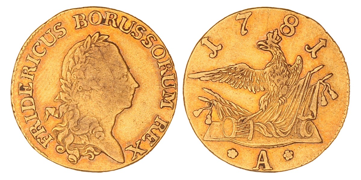 German states. Prussia. Friedrich II 'the Great'. Friedrichs d'or. 1781 A.