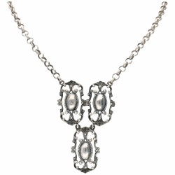 Set van zilveren dames polshorloge, ring en collier - 835/1000.
