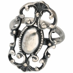 Set van zilveren dames polshorloge, ring en collier - 835/1000.