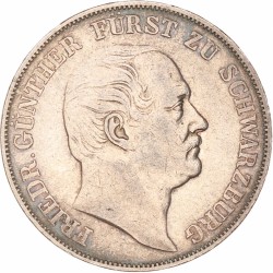 German states. Schwarzburg. Friedrich Günther. Thaler. 1866.