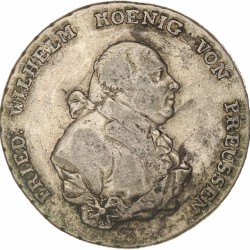 German states. Prussia. Friedrich Wilhelm. Thaler. 1791 A.