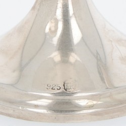 Miniatuur olielamp zilver.