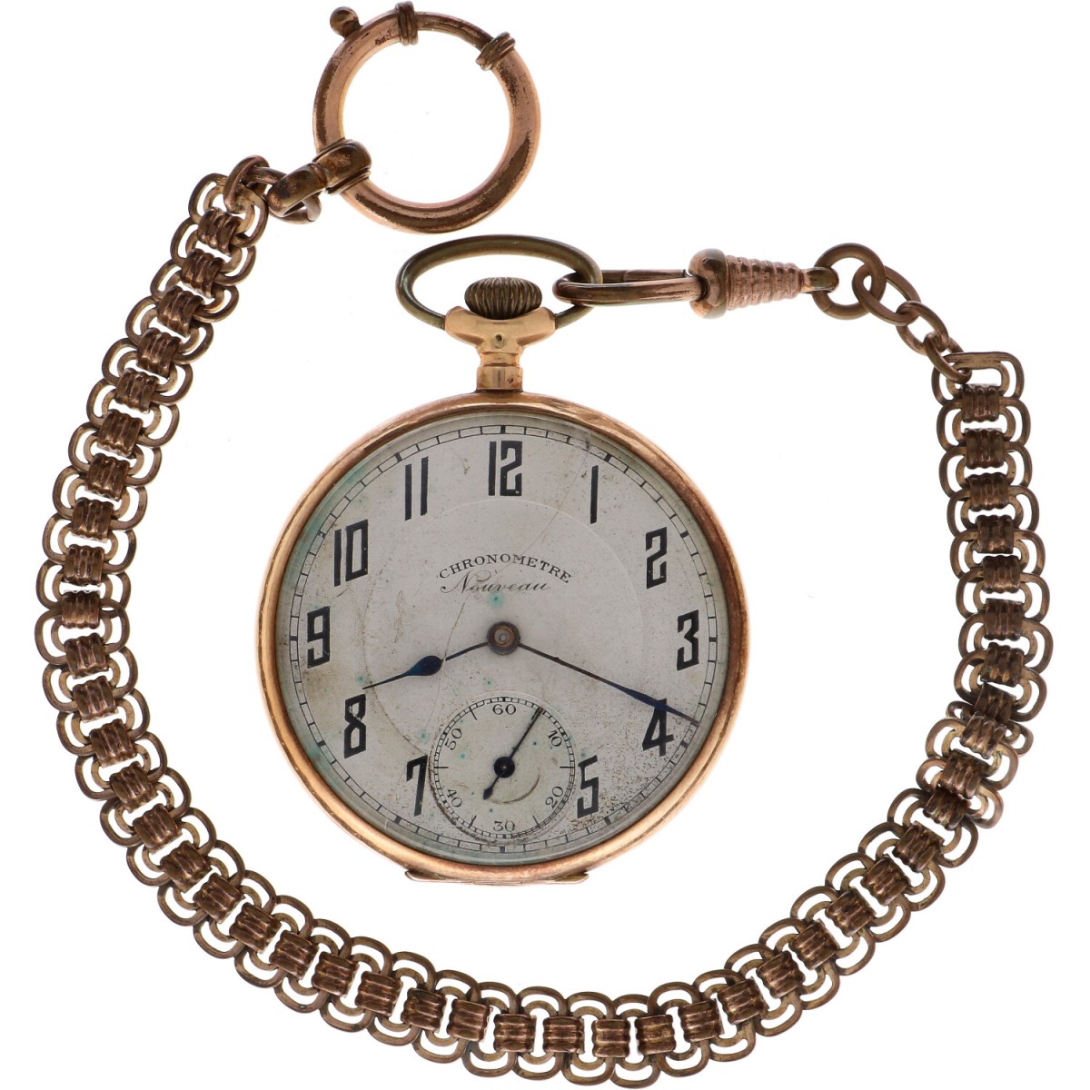 14k Gouden zakhorloge, chronometre Nouveau - Heren - ca. 1880