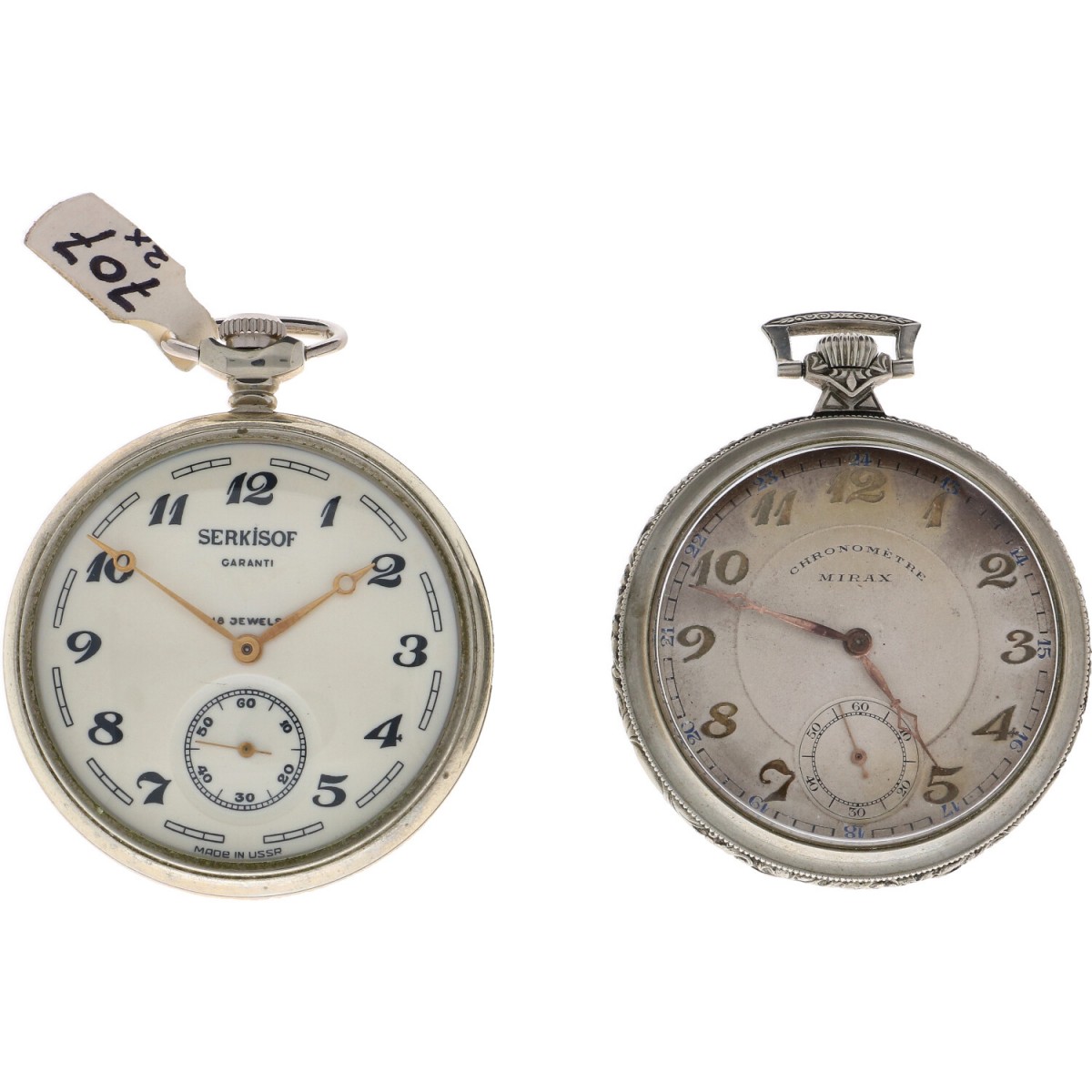 Lot (2) Zakhorloges - Heren - ca. 1900