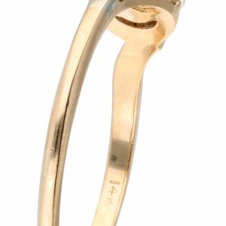 BWG 10 kt. bicolor gouden slagring bezet met ca. 0.14 ct. diamant.