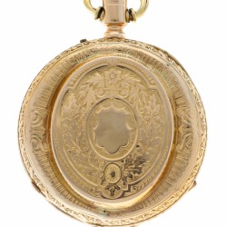 18K. geelgouden zakhorloge - Ankergang - Heren ca. 1880.