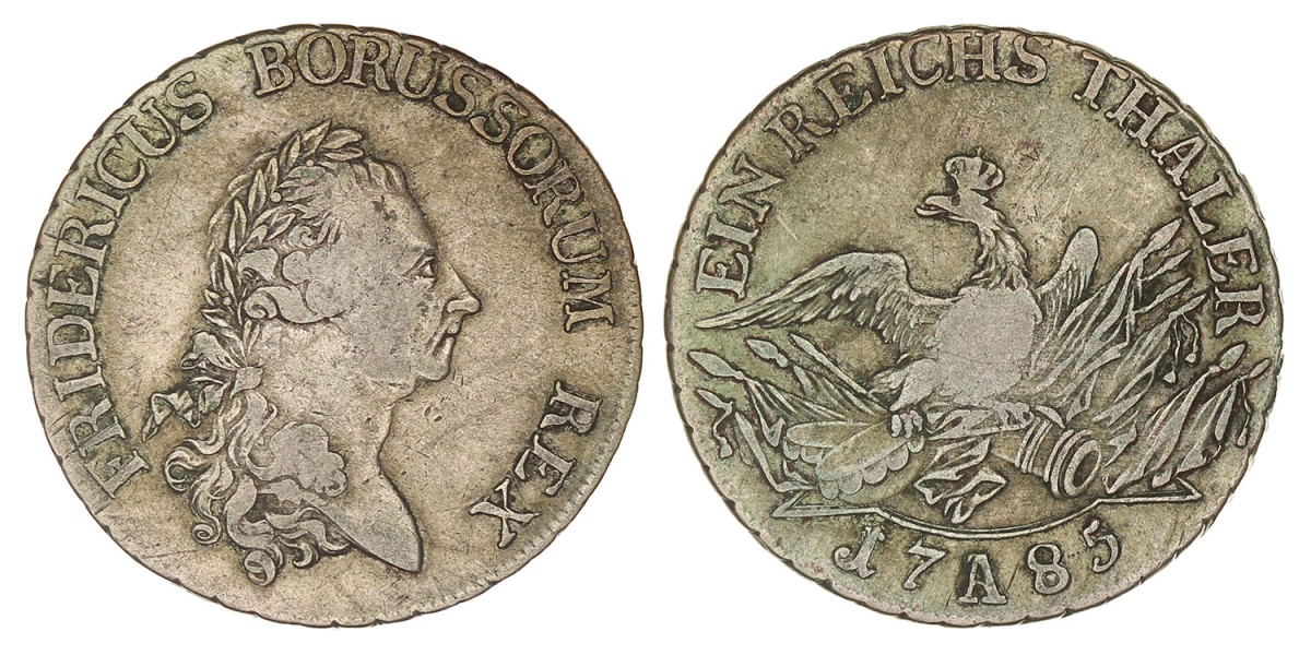 German states. Prussia. Friedrich II 'the Great'. Thaler. 1785 A.