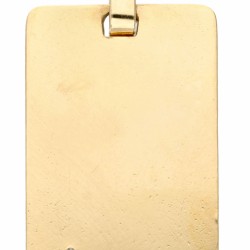 14 kt. Geelgouden vintage hanger met witgouden hart bezet met ca. 0.38 ct. diamant.