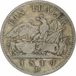 German states. Prussia. Friedrich Wilhelm III. Thaler. 1819 D.