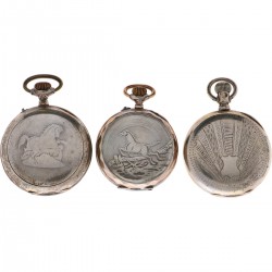 Lot (3) Zakhorloges - Zilver