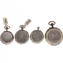 Lot (4) Zakhorloges - Zilver