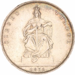 German states. Prussia. Wilhelm I. Thaler. 1871 A.