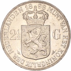 2½ Gulden Wilhelmina 1898. Prachtig -.