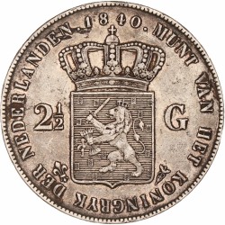 2½ Gulden Willem I 1840. Zeer fraai +.