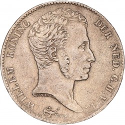 1 Gulden Willem I 1818 U. Zeer fraai -.