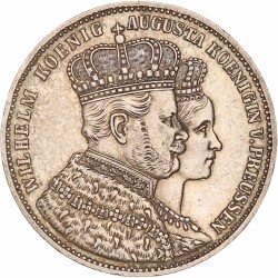 German states. Prussia. Wilhelm I. Thaler. 1861.