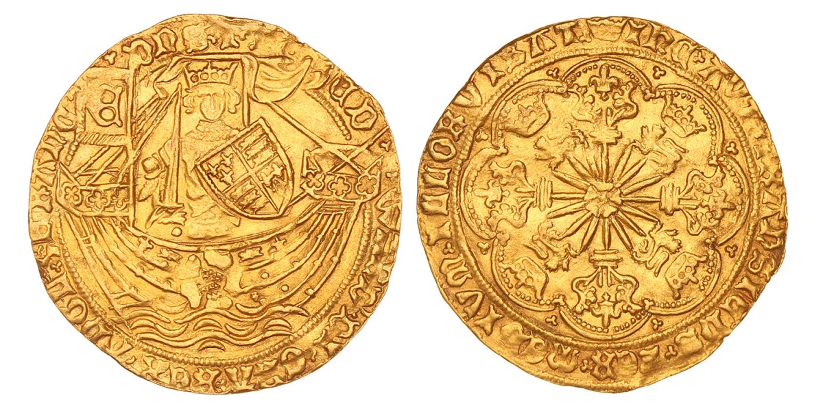 Great Britain. Edward IV. AV Ryal or Rose-Noble. N.D. (1464 - 1470 AD).