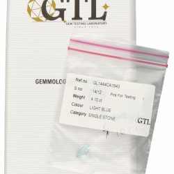 GTL-gecertificeerde natuurlijke aquamarijn uit Brazilië 4.10 ct.