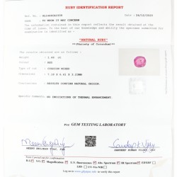 GTL-gecertificeerde natuurlijke robijn 1.46 ct.