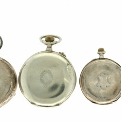 Lot (4) Zakhorloges - Staal en Zilver