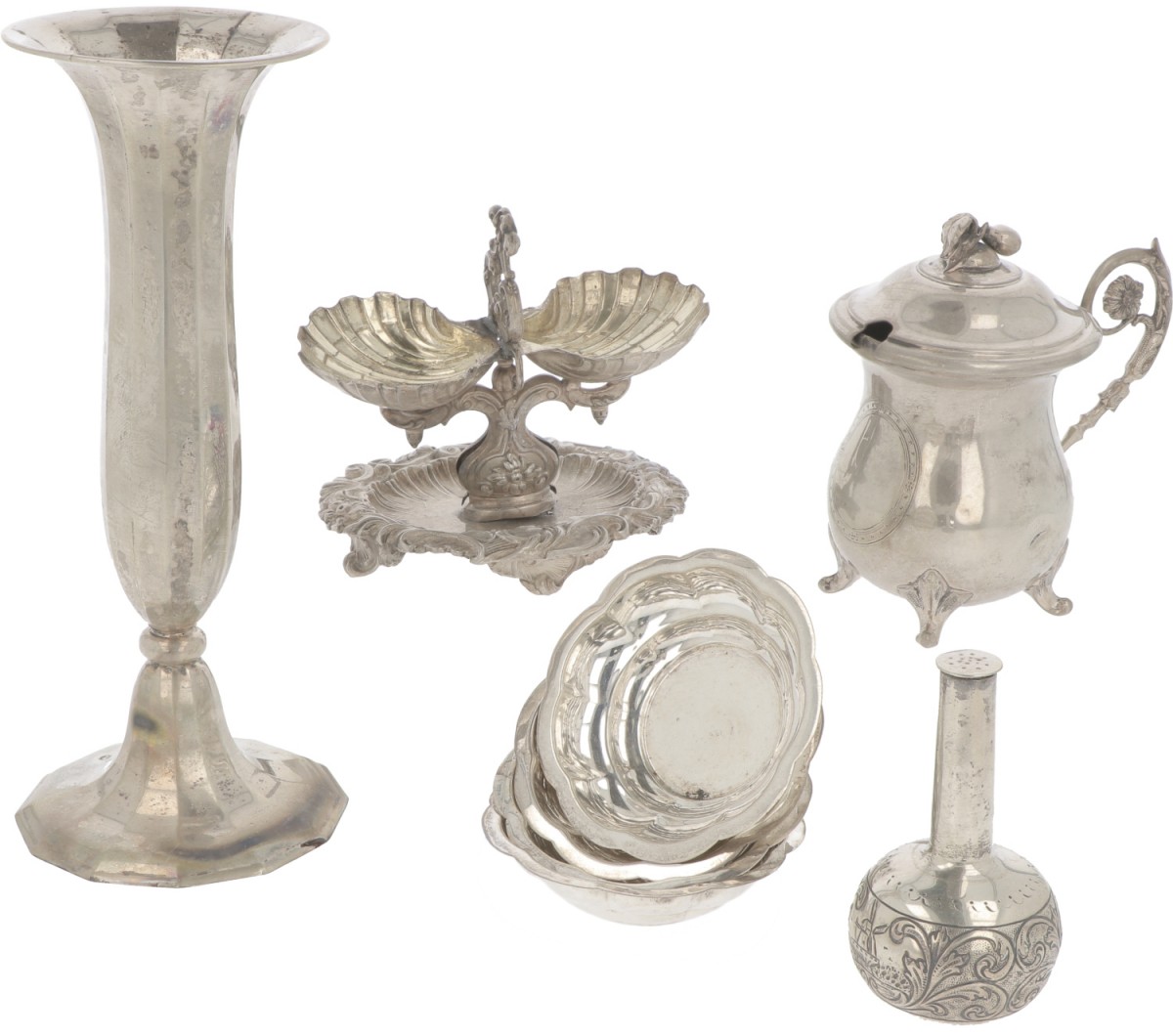 (8) delig lot diversen zilver.