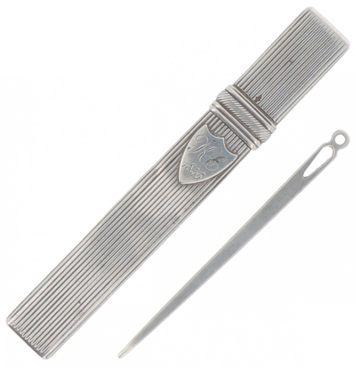 Naaldenkoker zilver.