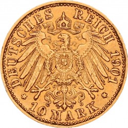 German states. Lübeck. 10 Mark. 1901 A.