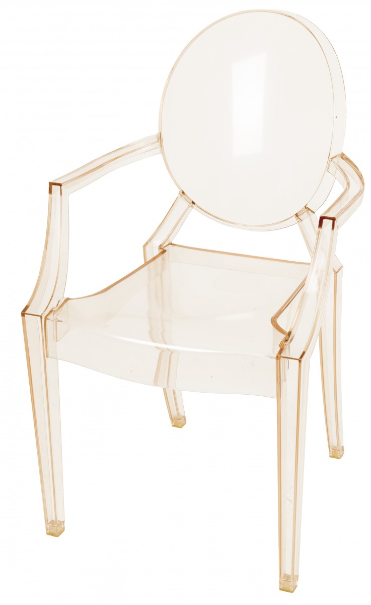 Philippe Starck (Parijs 1949), Een polycarbonaat armstoel, model Louis Ghost, door Kartell, Italië, 2002 of later.