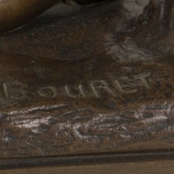 D'après Eutrope Bouret (1833-1906) - Le Travai - Bronzen sculptuur.