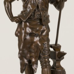 D'après Eutrope Bouret (1833-1906) - Le Travai - Bronzen sculptuur.