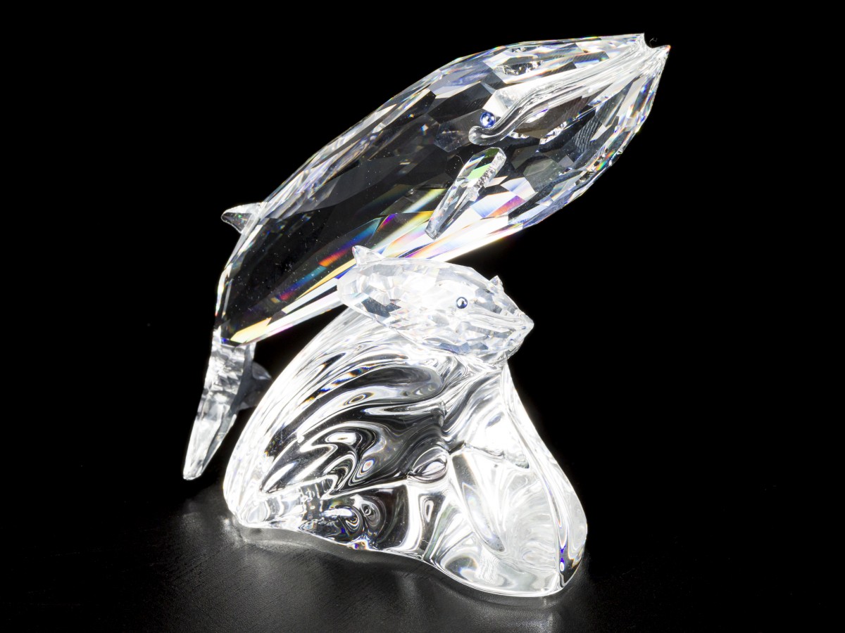 Swarovski jaarlijks item 1992 "Zorg voor mij" De Walvissen