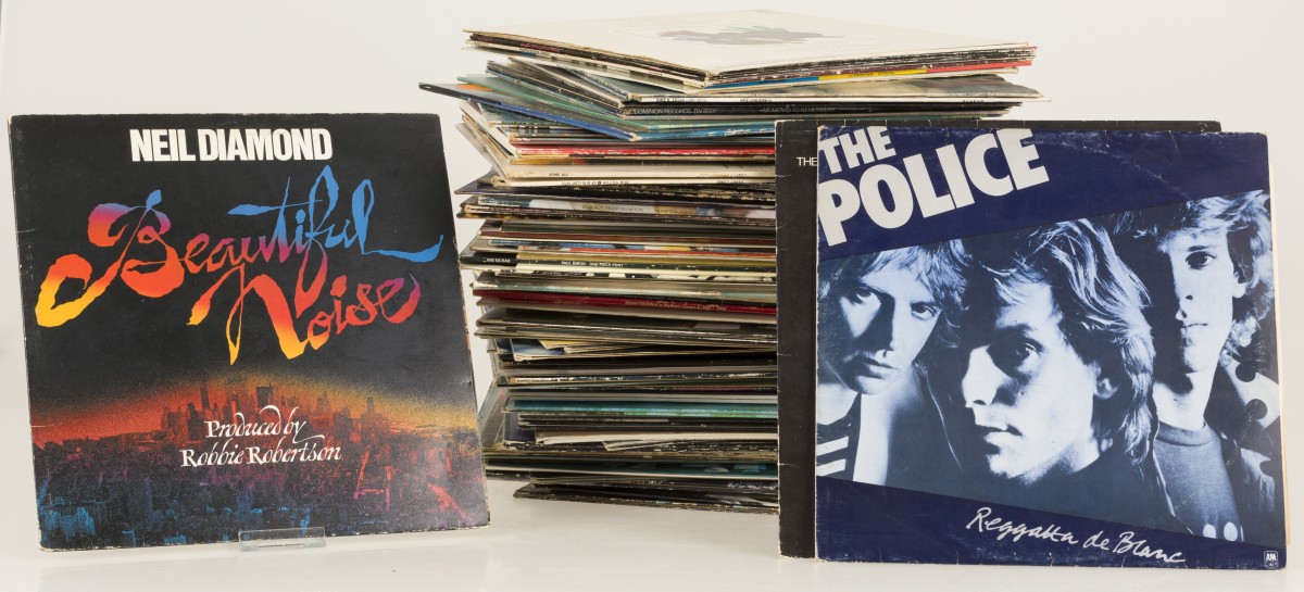 Een lot diverse grammofoonplaten waaronder jazz, 20e eeuw.