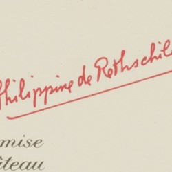 Naar Francis Bacon (1909 - 1992), een ontwerp voor wijnetiket Mouton Rothschild. 1990.