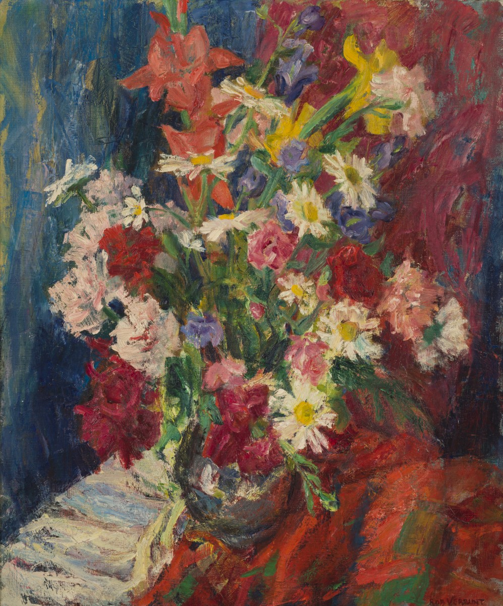 Roberet Frans Josef Maria Verbunt (Waalwijk 1879 - 1952 Tilburg). Stilleven van bloemen.