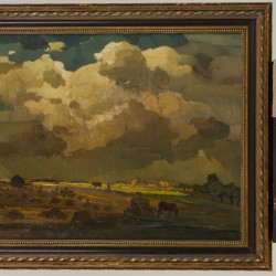 Reinier Kennedy (Dordrecht 1881 - 1960 Bergen op Zoom) - Een onweerslucht boven de akkers.