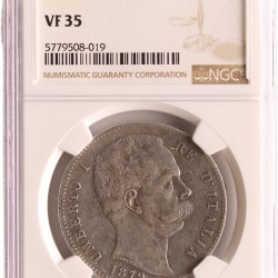 Italy Kingdom. Umberto I. 5 Lire. 1879 R.