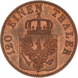 German states. Prussia. Friedrich Wilhelm IV. 3 Pfennig. 1859 A.