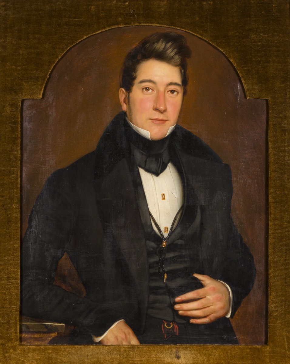 Jacques Verreyt (Antwerpen 1807 - 1872 Bonn, Du.), Portret van een heer.