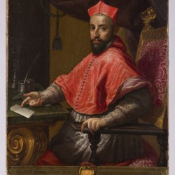 Italiaanse School, 16e/17e eeuw. Portret van kardinaal Petrus de Fonseca/ Pedro a Fonseca (Cortizada 1528 - 1599 Lissabon).