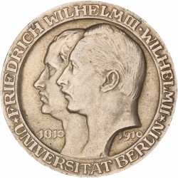German states. Prussia. Wilhelm II. 3 Mark. 1910 A.
