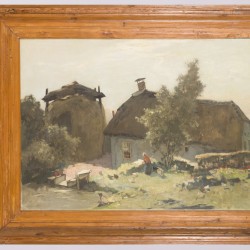 Ype Heerke Wenning (Leeuwarden 1879 - 1959 Wassenaar), Een boerenhoeve in een landschap.