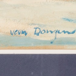 Gesigneerd "Van Dongen", Schepen op de rivier nabij Rotterdam.