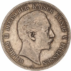 German states. Prussia. Wilhelm II. 5 Mark. 1895 A.