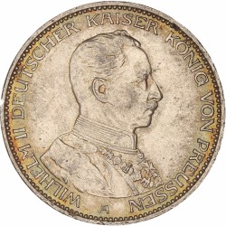 German states. Prussia. Wilhelm II. 3 Mark. 1914 A.