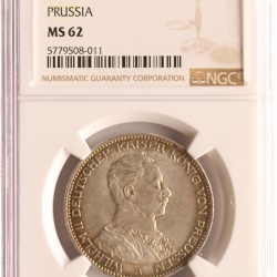 German states. Prussia. Wilhelm II. 3 Mark. 1914 A.