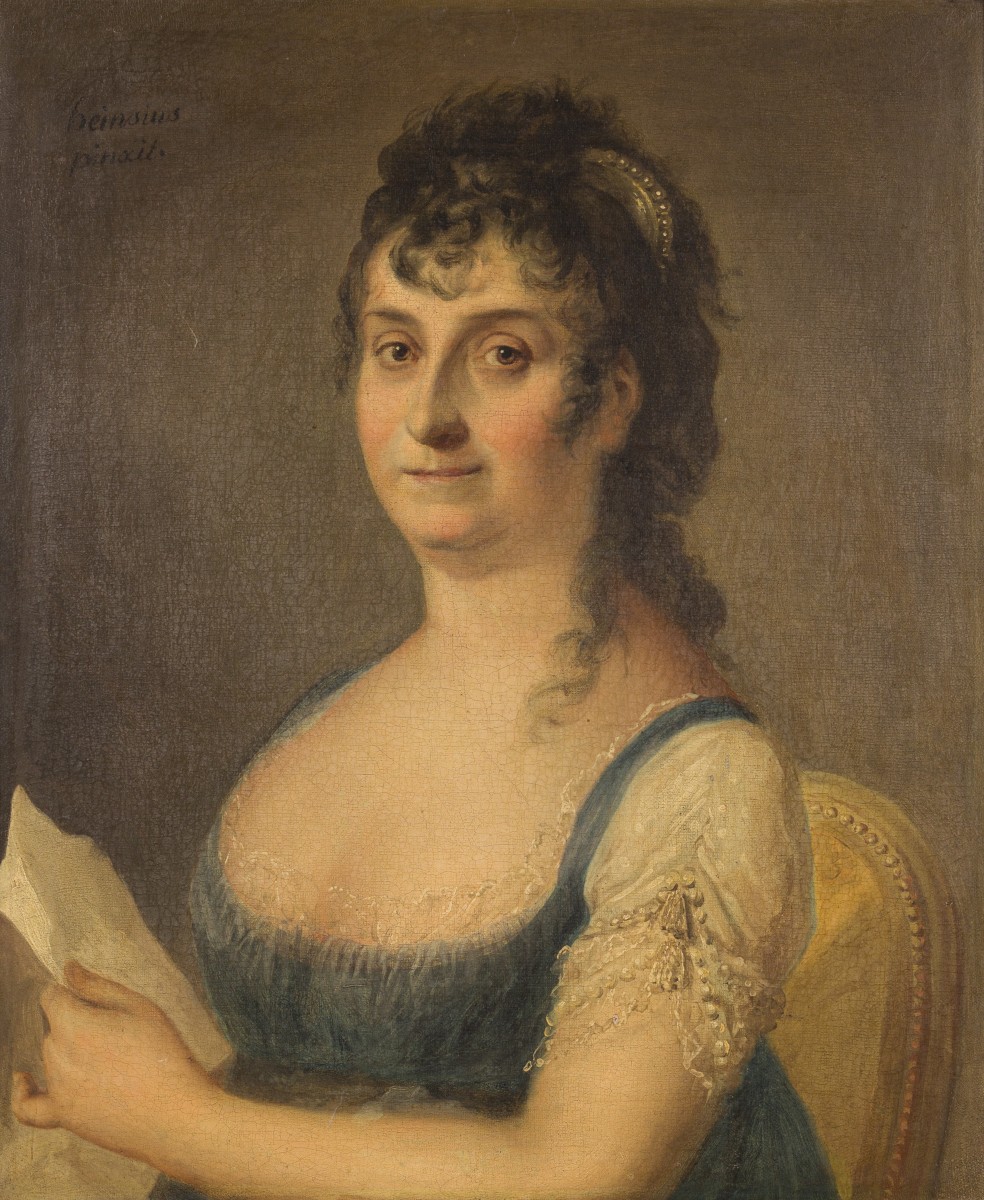 Johann Ernst Heinsius (Ilmenau, Du. 1731 - 1792 Erfurt, Du.), Portret van een elegante dame.