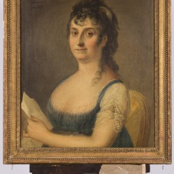 Johann Ernst Heinsius (Ilmenau, Du. 1731 - 1792 Erfurt, Du.), Portret van een elegante dame.