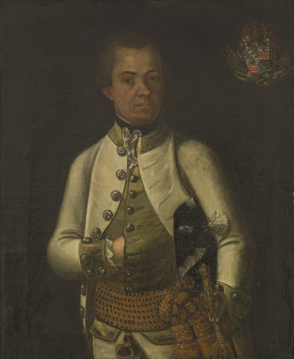 Duitse School, 18e eeuw. Portret van een man in uniform.